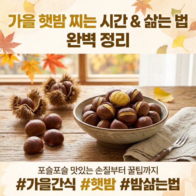 가을 제철 햇밤, 포슬포슬 맛있게 삶는 법! 찌는 시간부터 손질까지 완벽 가이드