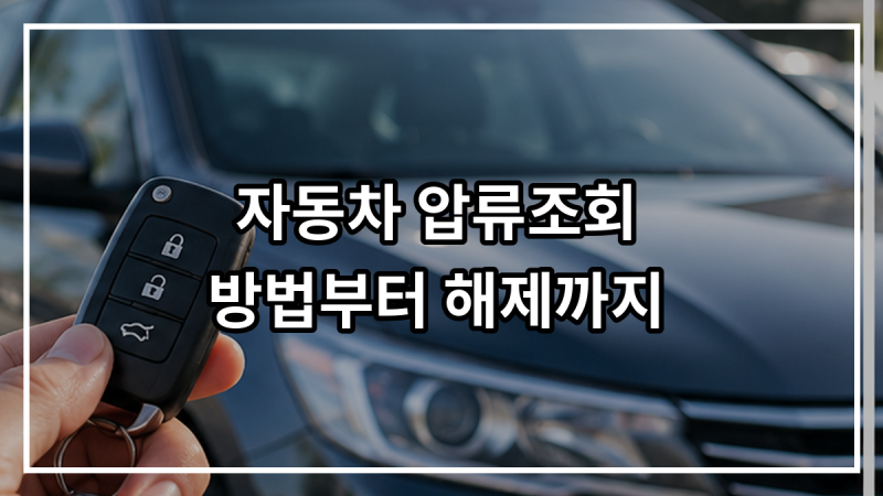 자동차 압류조회 방법, 내 차 압류 여부부터 해제 확인까지