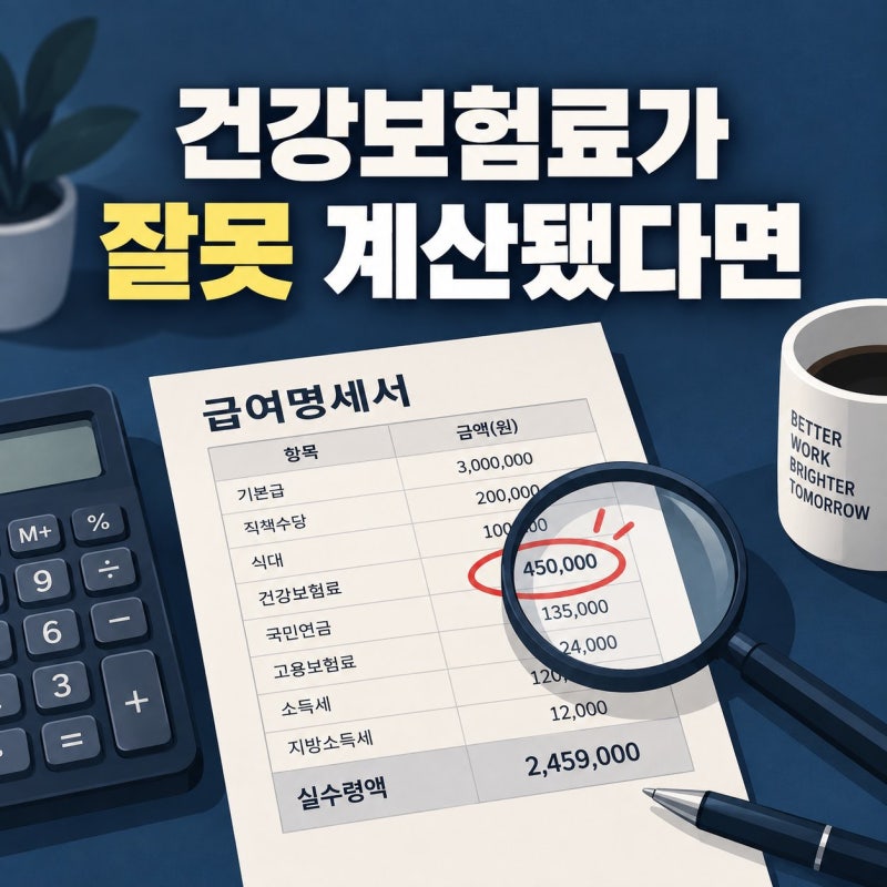 단시간 근로자 건강보험 보험료 계산 오류, 정정 절차 총정리