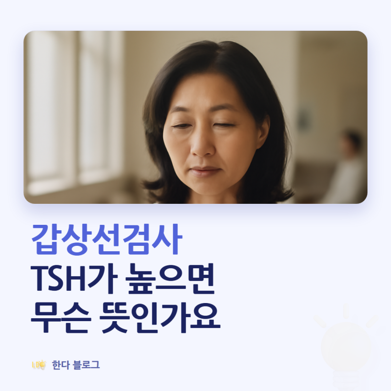 갑상선검사, 피검사에서 TSH가 높으면 무슨 뜻인가요 (혹 검사와 다릅니다)