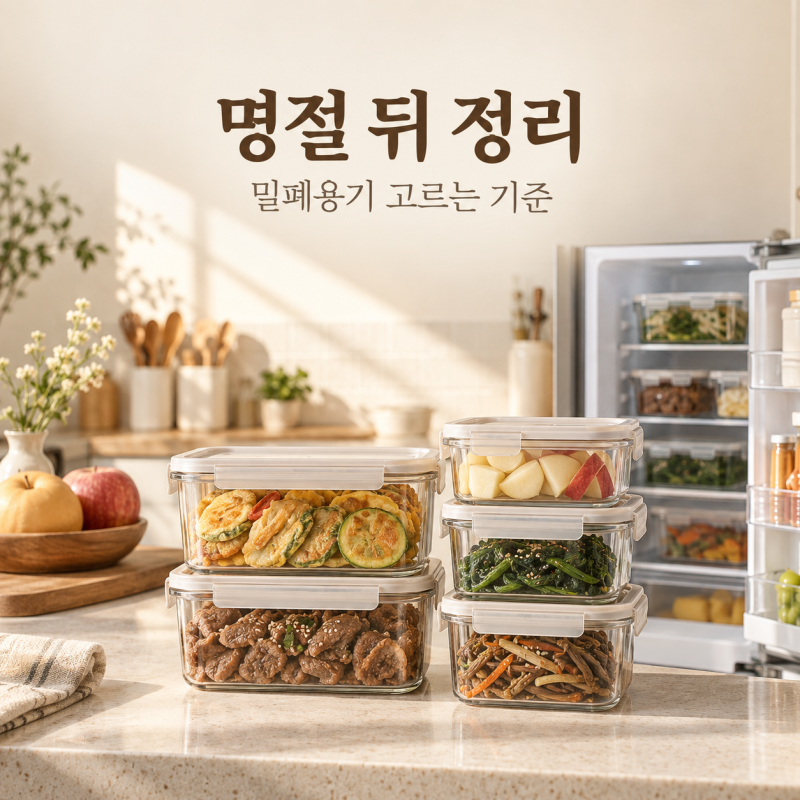 명절 음식 남았을 때 냉장고부터 정리｜밀폐용기 고를 때 보는 4가지