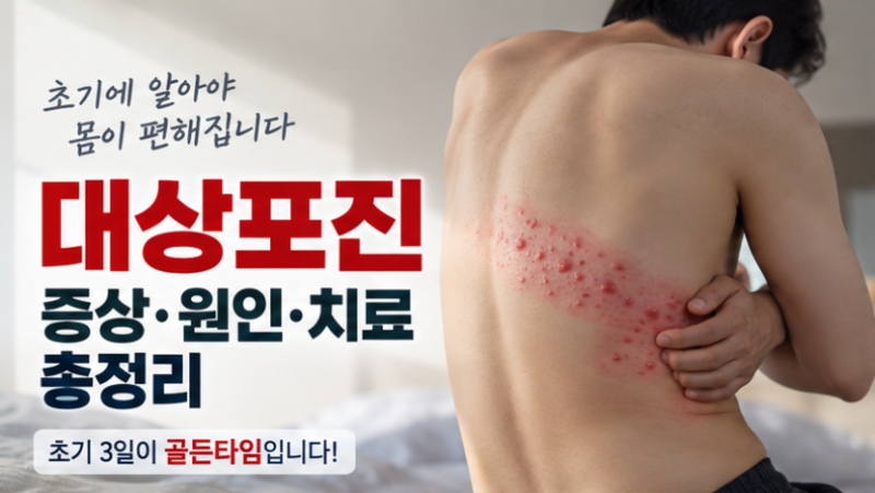 대상포진, 초기에 알아야 몸이 편해집니다 (증상·원인·치료 총정리)