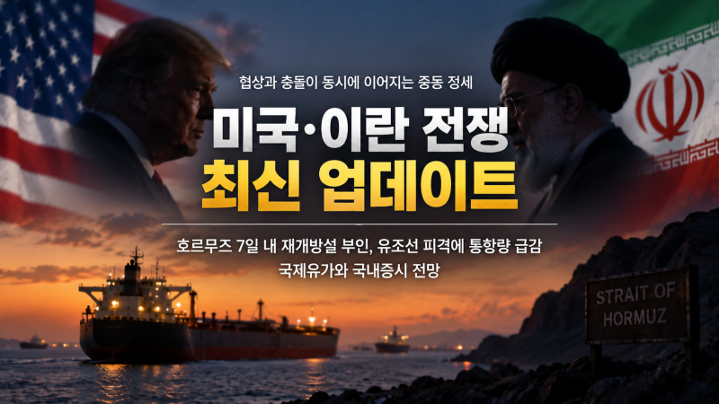 9/22 미국·이란 전쟁 최신 리포트｜호르무즈 7일 내 재개방설 부인, 유조선 피격에 통항량 급....