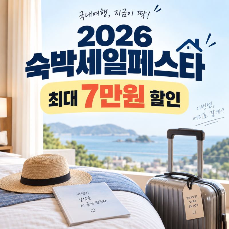 2026 숙박세일페스타 오늘 오전 10시 시작｜최대 7만원 할인쿠폰 발급방법·사용처
