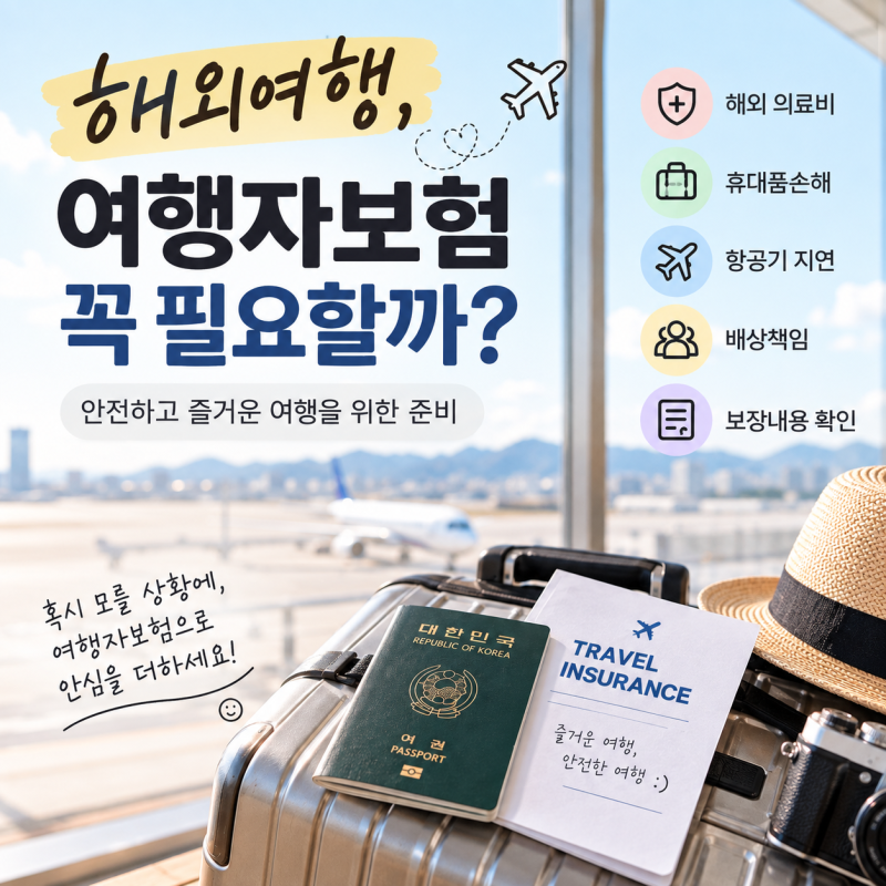 "여행자보험 안 들었다가 병원비 폭탄?" 해외여행 전 꼭 확인할 5가지