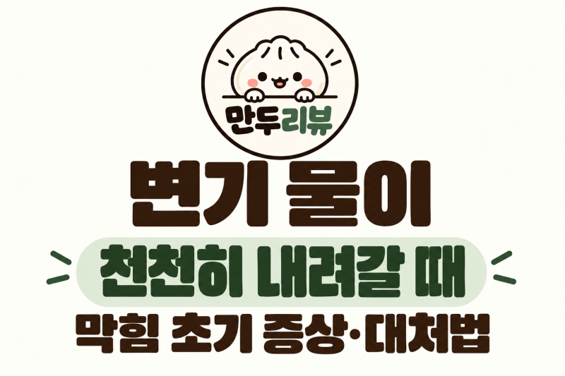 변기 물이 천천히 내려갈 때｜막힘 초기 증상과 대처방법
