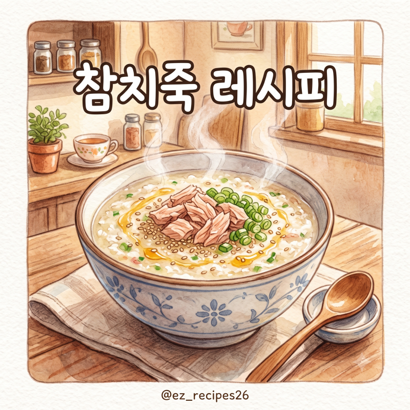 찬밥으로 10분 만에 끝내는 초간단 참치죽 끓이는 법