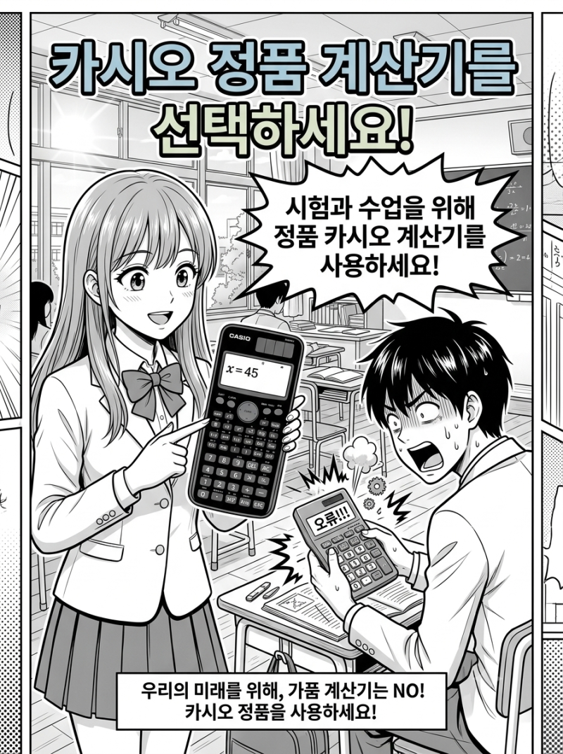 카시오 공학계산기 짝퉁 구별법 (fx-570ex)