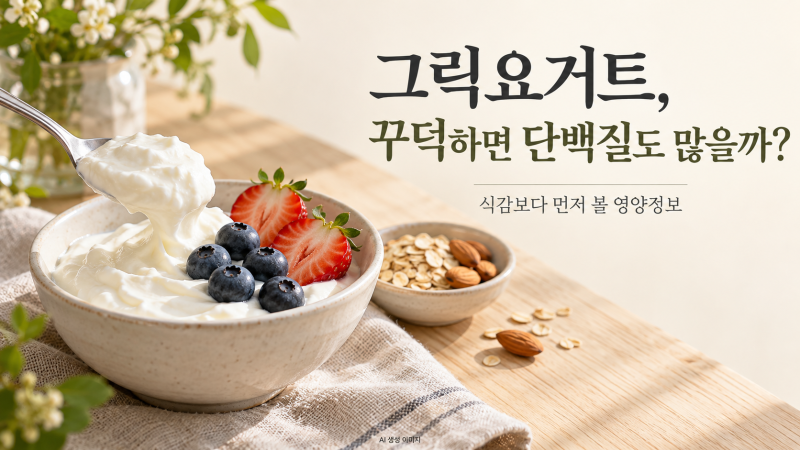 그릭요거트, 꾸덕할수록 단백질이 많을까?