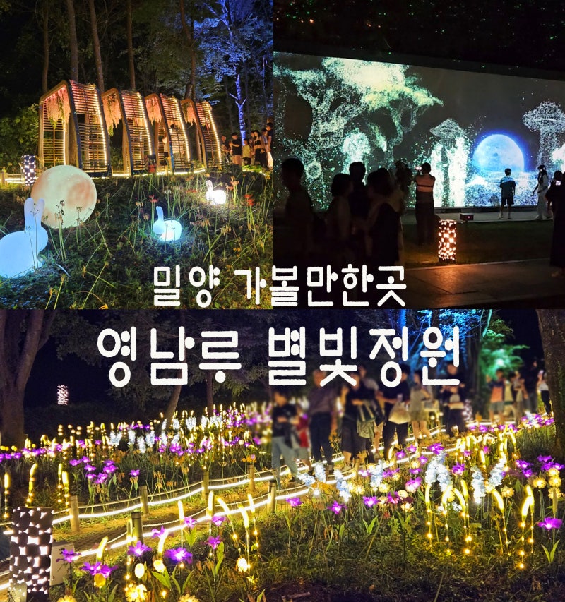 밀양 영남루 별빛정원 야간개장 다녀왔어요! 주차 입장시간 총정리(읍성 동문 주차장 폐쇄 &7....