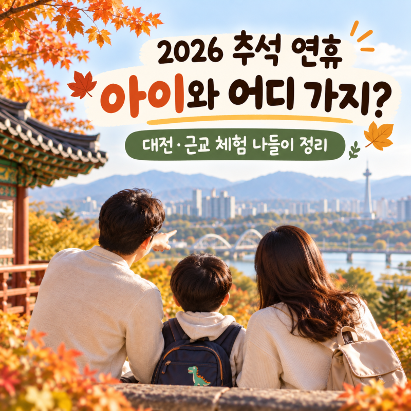 2026 추석 연휴 아이와 가볼 만한 곳｜대전·근교 체험 나들이