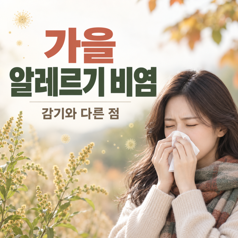 가을 알레르기 비염 증상｜감기와 다른 점, 코막힘·재채기 줄이는 방법