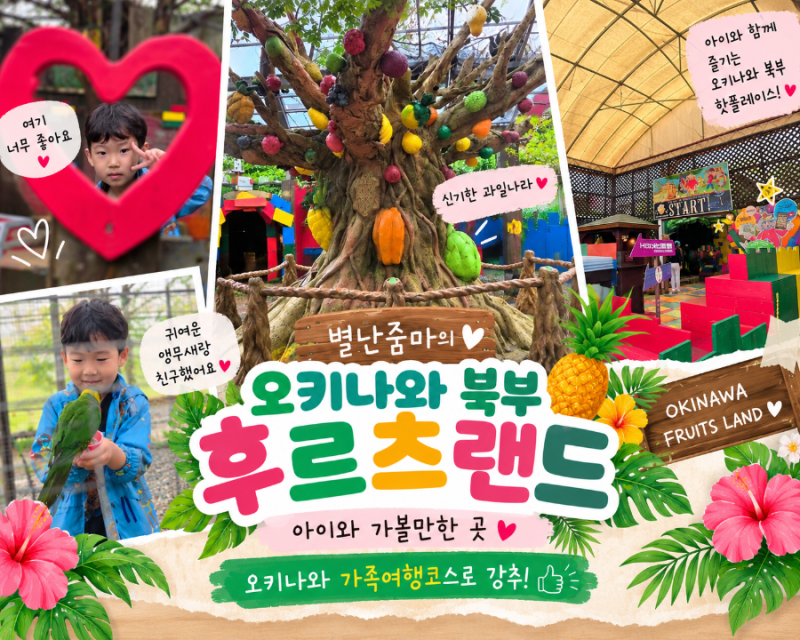 오키나와 북부 아이와 가볼만한곳 후르츠랜드 오키나와 가족여행 코스로 강추