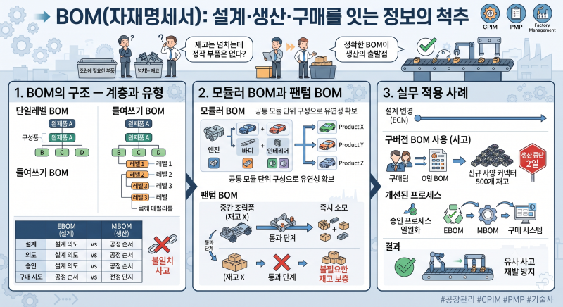 BOM(자재명세서)을 정확하게 관리해 생산 중단을 막는 법