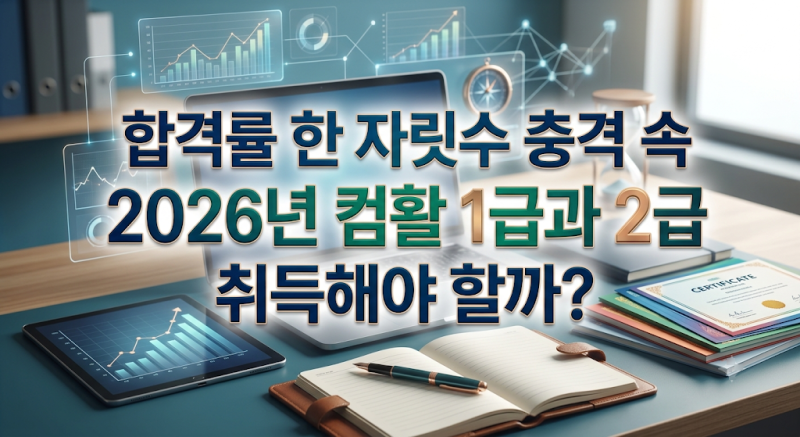 합격률 한 자릿수 충격 속 2026년 컴활 1급과 2급 취득해야 할까