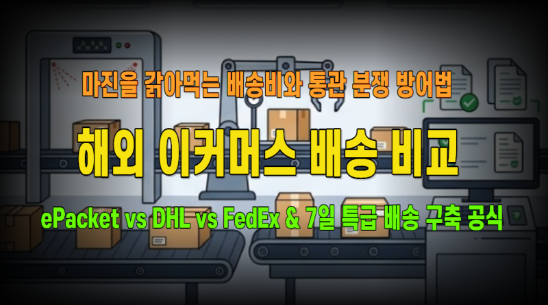 글로벌 이커머스 해외 배송 3대장 전격 비교: ePacket(우체국 K-Packet) vs DHL vs FedEx 요금·배송 속....