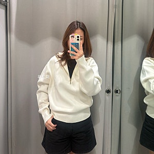내돈내산::가을여성하프집업추천 '자라 하이넥긴팔, 유니클로 코튼풀집가디건&하프집풀오버....