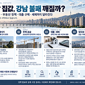 강남 집값, 강남 불패 깨질까?｜주택 공급·부동산 정책·대출 규제·세제까지 달라진다