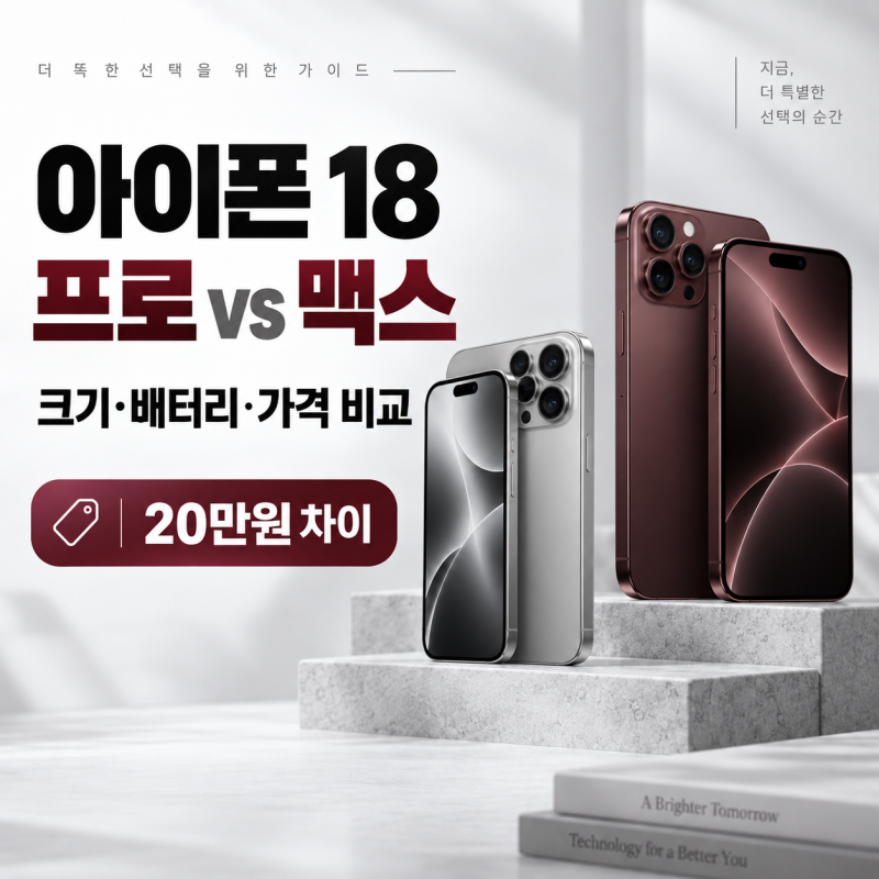 아이폰 18프로 맥스 차이 저렴하게 비교하는 법｜일반 프로와 크기·배터리, 저장공간 총정리