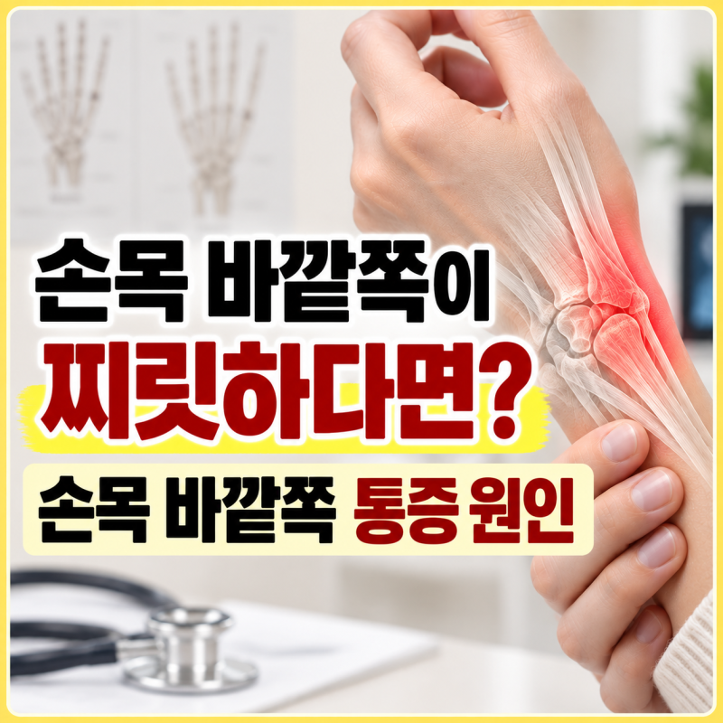 오른쪽 손목 바깥쪽 통증 원인과 치료법