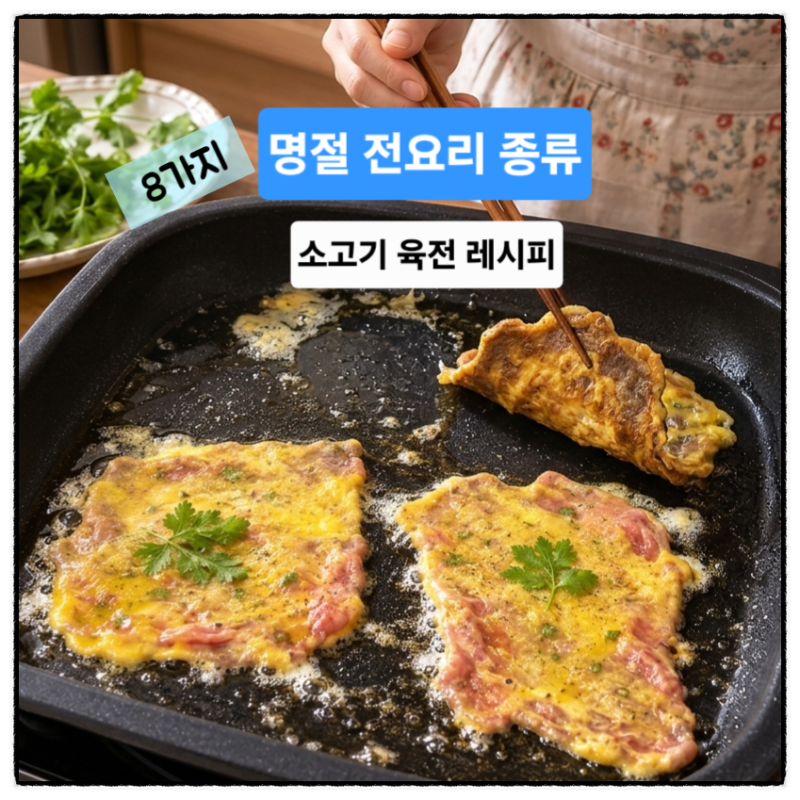 추석 명절 음식 종류 메뉴 추천 소고기 육전 만드는법 레시피
