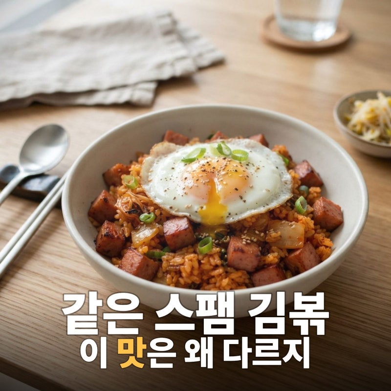 스팸 김치볶음밥 레시피 굴소스 넣는 법, 김치 볶음밥, 스팸요리, 굴소스 활용, 한끼식사, 자....