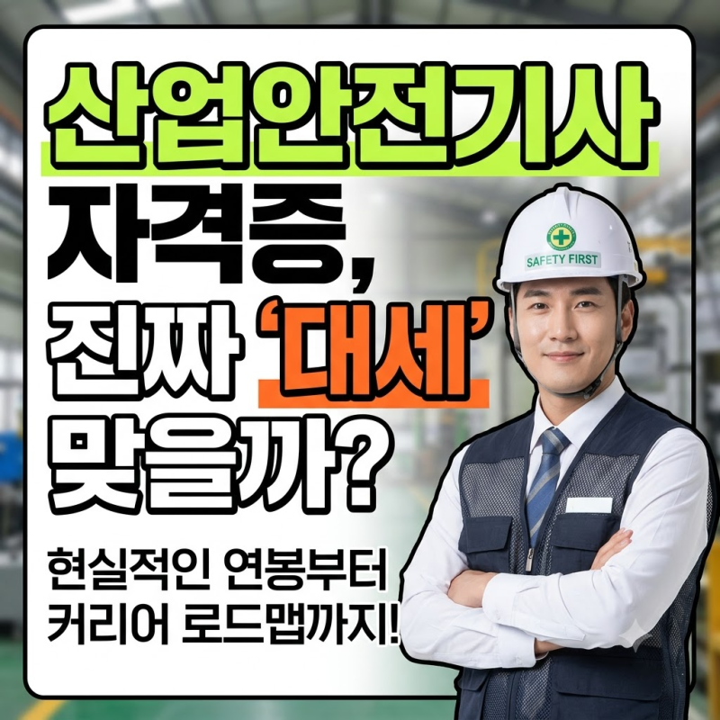 "자격증 하나로 신입 연봉 5천 찍을 수 있을까?" 산업안전기사 취업 현실 팩트체크