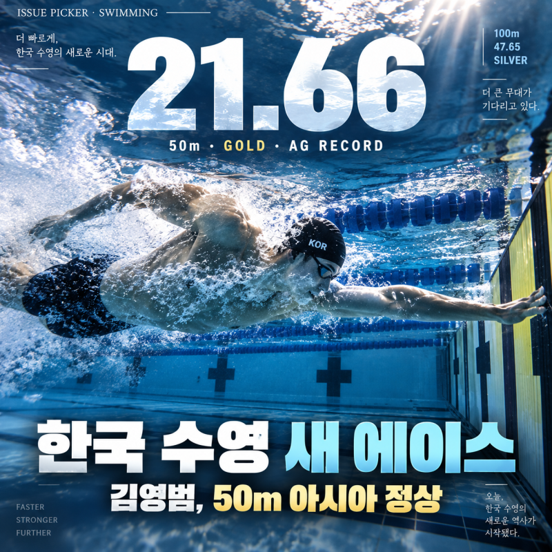 김영범이 황선우를 넘어섰다?｜100m 은→50m 금, 한국 수영 새 에이스 등장