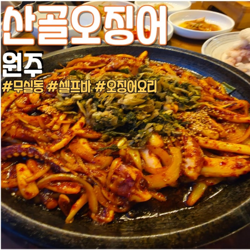 원주 맛집 산골오징어 원주본점 주차 메뉴 추천