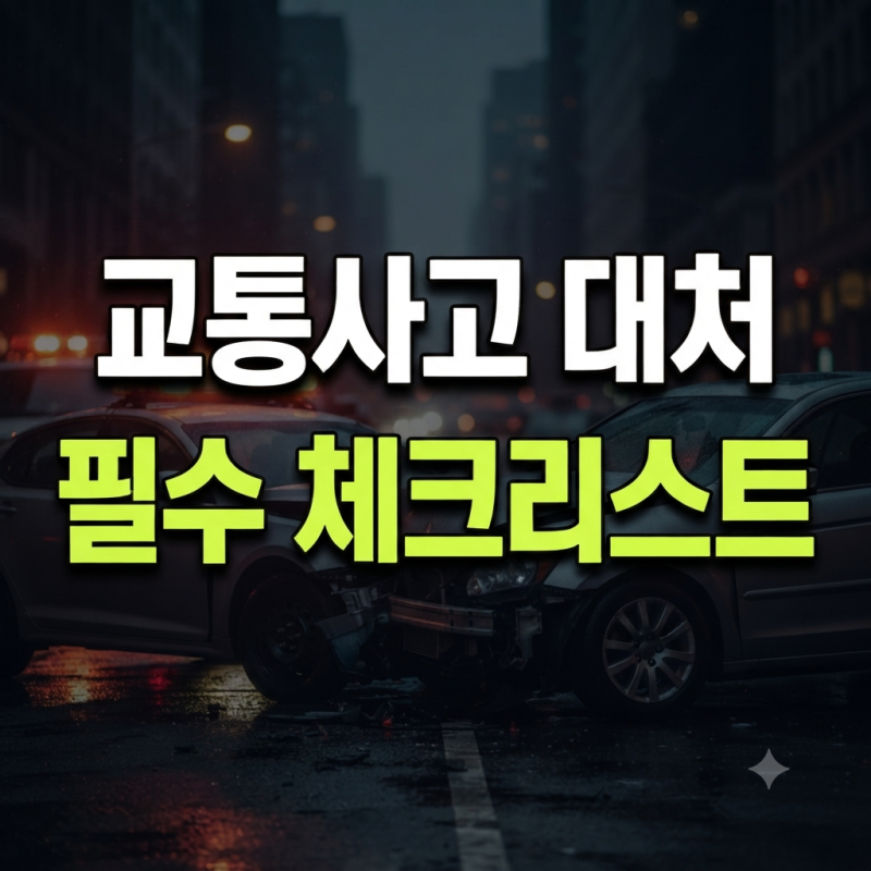교통사고 보험처리 순서 및 절차: 현장 대처부터 대인 접수번호 병원 치료까지