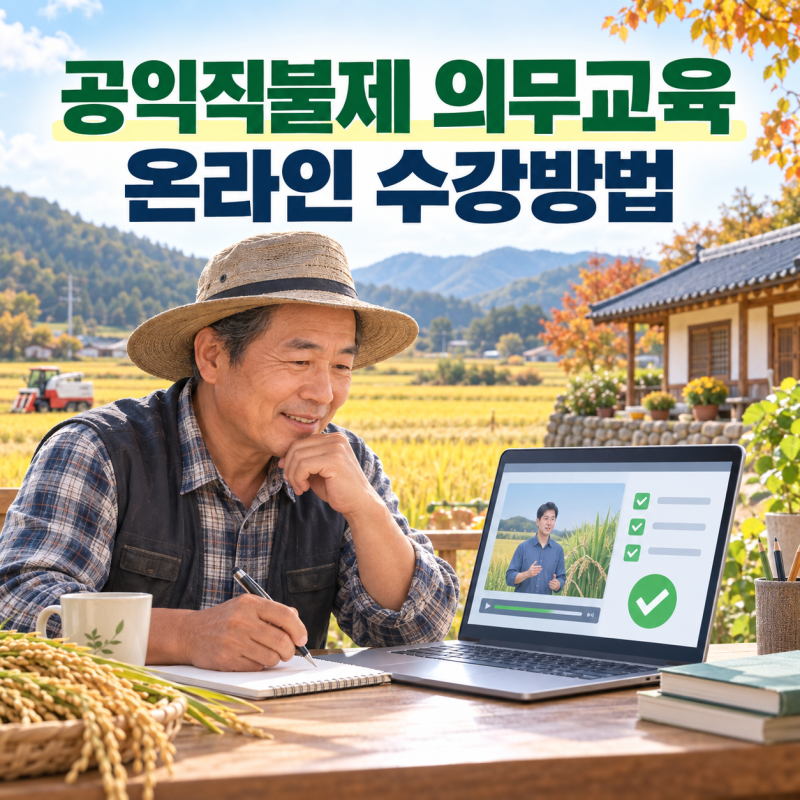 2026 공익직불제 의무교육 온라인 수강방법과 9월 30일 이수기한