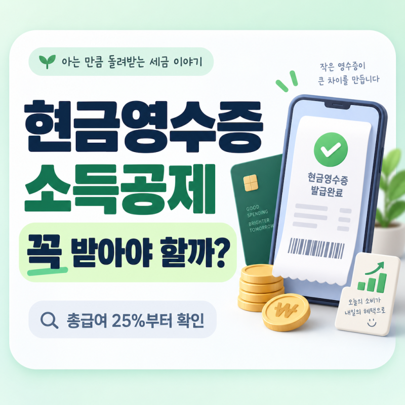 현금영수증 소득공제 방법, 꼭 받아야 할까