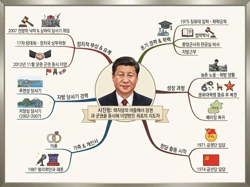 [인물마인드맵] 시진핑, 태자당 아들에서 당권·군권을 동시에 넘겨받은 첫 지도자가 되기까....
