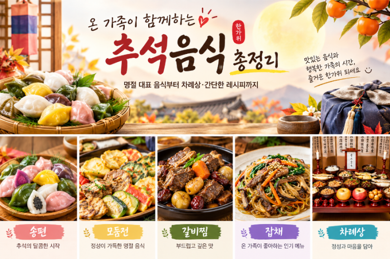 2026 추석음식｜명절 대표 음식부터 차례상·간단한 레시피까지