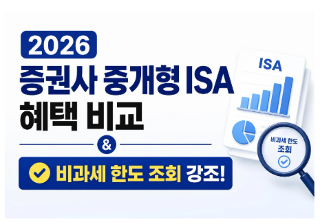 주요 증권사 중개형 ISA 계좌 개설 혜택 비교 & 비과세 한도 조회 방법 (안 받으면 손해!)
