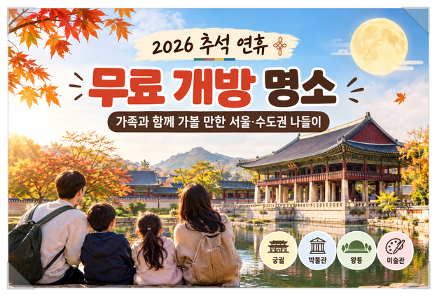 2026 추석 연휴 무료 개방 명소 총정리 _ 가족과 함께 가기 좋은 서울·수도권 나들이