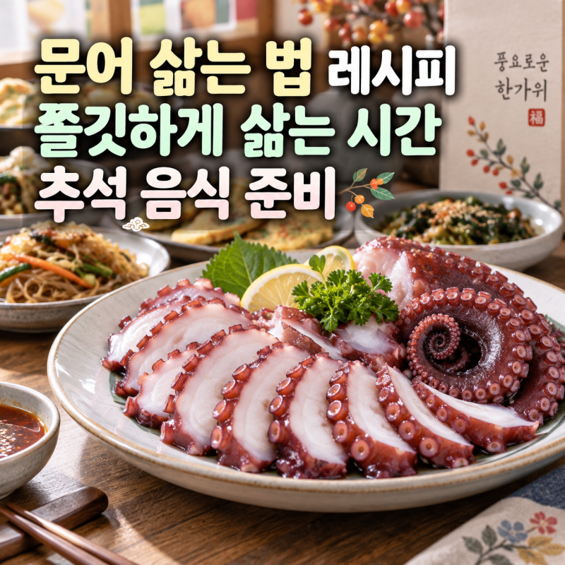 문어 삶는 법 레시피부터 삶는 시간까지, 추석 음식 차례상 준비