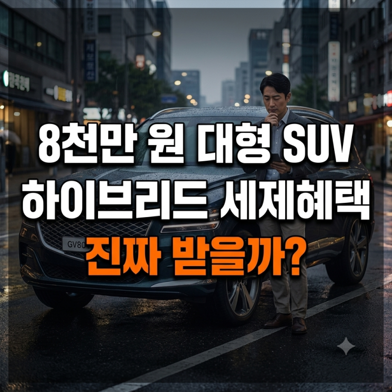 하이브리드 친환경차 세제 혜택, 8천만 원대 대형 SUV도 받을 수 있을까?