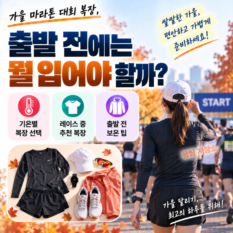 가을 마라톤 대회 복장, 출발 전 레이어링 전략