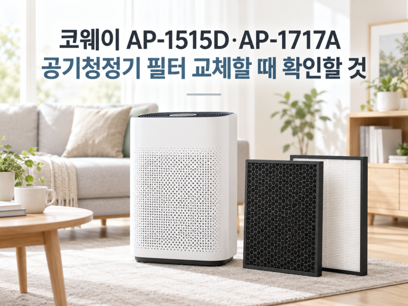 코웨이 AP-1515D·AP-1717A 공기청정기 필터, 오래 썼다면 교체 전 확인하세요