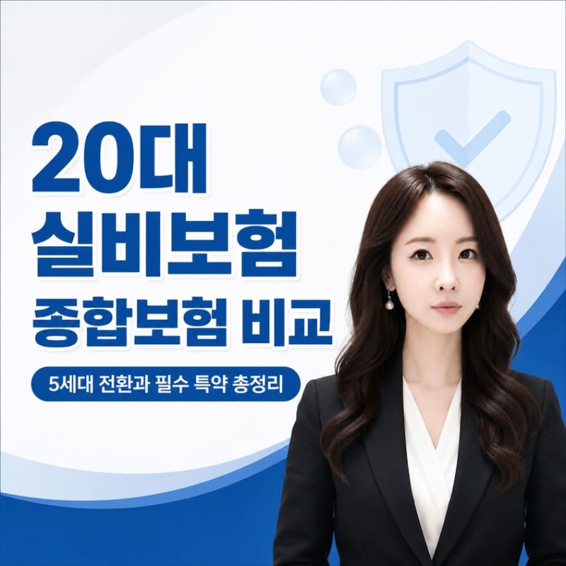 20대 실비보험 종합보험 비교, 5세대 전환과 필수 특약 총정리