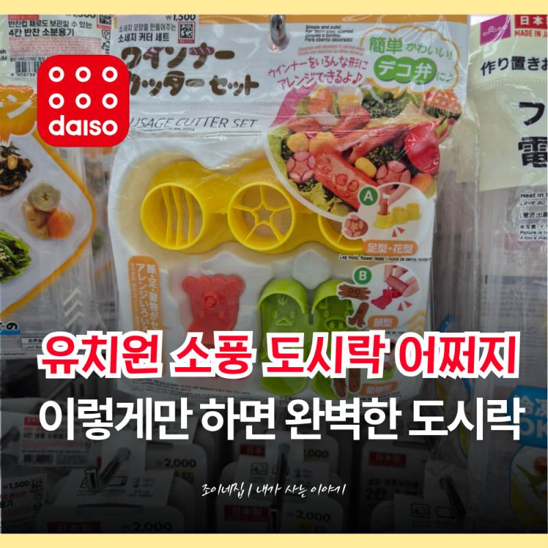 어린이집 유치원 소풍 도시락 싸기 아이템 고민된다면.. 다이소에서 이것들만 사면 해결입니....