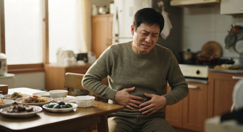 추석 명절 과식 후 급체와 속쓰림 완화 응급 대처법: 바늘 손 따기 위험성과 소화효소제 복용....