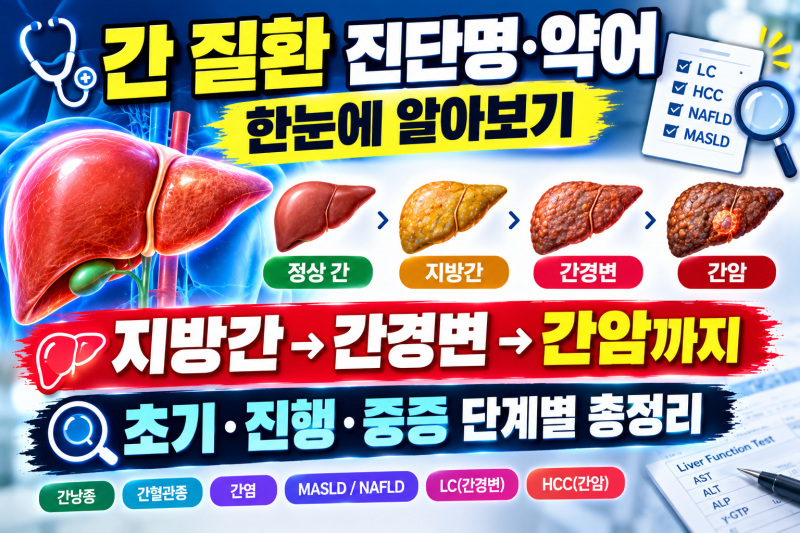 간 질환 진단명 알아보기｜초기·진행·중증 단계별 총정리