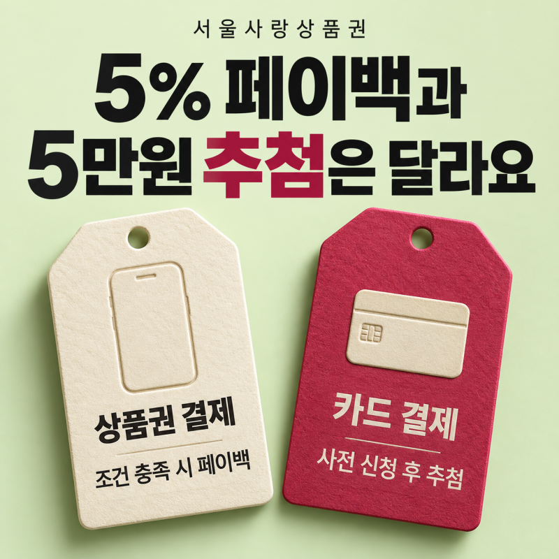 서울사랑상품권 9월 혜택｜착한가격업소 5% 페이백·카드결제 추첨 최대 5만원