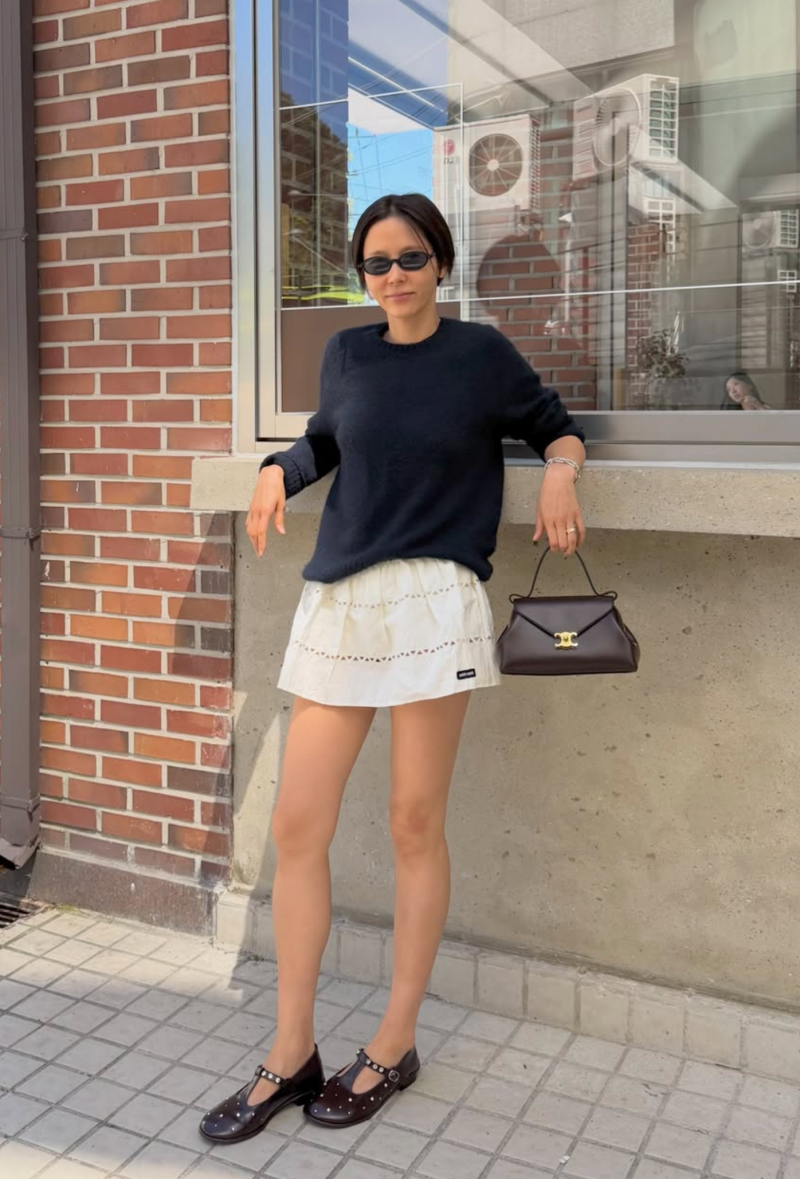"김나영 가을 패션은 왜 달라 보이지?" 평범한 니트 자세히 봤더니