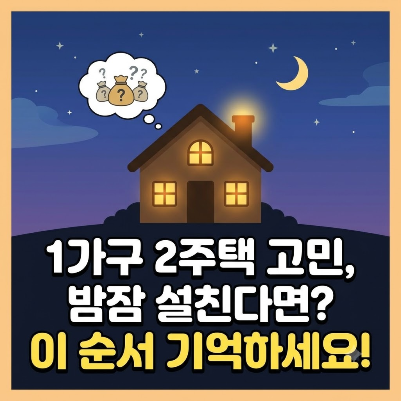 1가구 2주택 처분 순서 "어느 집부터 팔아야 세금이 줄어들까?" 양도세 아끼는 매도 공식