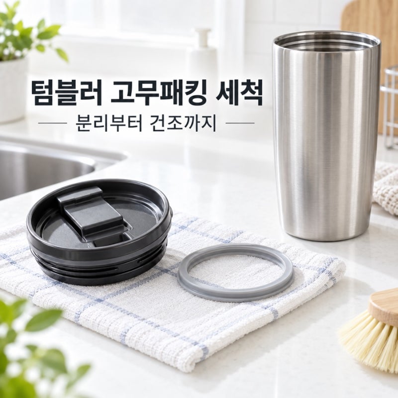 텀블러 고무패킹 세척, 분리부터 냄새 없이 말리는 법