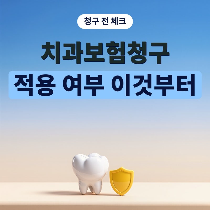 치과보험청구 전 치과보험적용 되는지 먼저 보세요, 확인 순서 (플랜비보험)