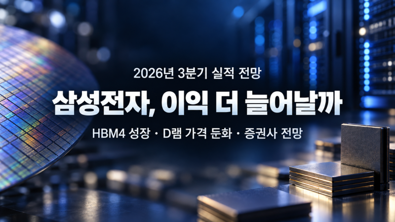 삼성전자 주가 전망｜3분기 영업이익 더 늘어날까? HBM4 성장과 D램·환율 변수 분석